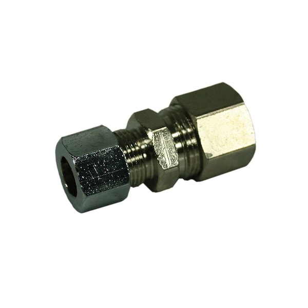 Jones Stephens 1/2in. x 3/8in. Chrome Plated Compression Union N62086LF - main